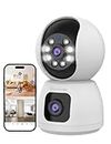 VOLTKARE 4MP 2.4G/5G Indoor Security Camera, 360° View & 2 Cameras in 1 Pet Security Cameras with Phone App for Dog/Elder WiFi Baby Monitor, Wireless Home Camera with 2-Way Audio, Color Night Vision