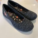 Sketchers Women’s Slip On Memory Foam Black/Gray/Floral Shoes, Air Cooled, Sz 11