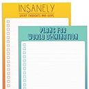 2 Funny To Do List Notepads - Set of Two 50 Sheet 5.5 x 8.5” Note Pads for Daily and Weekly Tasks, Planner Organizer, and Checklists - Fun Coworker Gifts, Humorous Office Supplies to Track Tasks