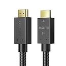8K HDMI 2.1 Cable 15ft Certified Ultra High Speed HDMI Cable, 48Gbps 8K 60Hz 4K 120Hz Support Compatible with Apple TV Samsung QLED Sony LG PS5