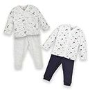 Luvlap Full Sleeve Jhabla & Pyjama Sets, For Baby, Infants & Toddlers, 100% Cotton Interlock, Baby Boy/Girl Jhabla, Baby Boy/Girl Clothes, Kids Clothing, Pack Of 2, 6 to 12 months