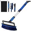anngrowy 41" Ice Scraper Snow Brush for Car Snow Scraper and Brush Snow Broom Windshield Scraper Car Snow Removal Equipment Snow Cleaner for Car Squeegee Extendable Long Car Wash Brush for SUV Truck