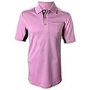 Adams MLB Style Baseball and Softball Umpire Polo Short Sleeve Shirt, Pink/Black, X-Large