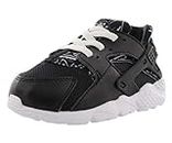 Nike Girls' Toddler Huarache Run Running Shoes Black/White/Lava Glow 704948 004, Black, 7 Toddler