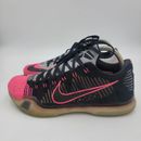 Nike Kobe 10 Elite Low Mambacurial Sneakers Shoes Sz 10 Black Pink  747212-010