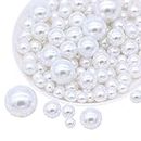 Lifestyle-cat 104pcs Mixed Size Pearls Beads No Holes 8mm, 14mm, 20mm Pearls for Vase Filler, Table Scatter, Wedding, Birthday Party, Home Decoration (White)