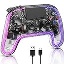 Controllers For PS4 With Hall Triggers/ 8 RGB LED Lights, Custom PS4 Remote, Dual PS4 Shock Wireless Controller for PlayStation 4/Slim/Pro/PC