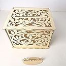 TuToy Wedding Card Box With Lock Diy Money Wooden Gift Leaf Boxes For Birthday Party