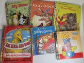 Lote de Colección Little Golden Books (6)-BigBird, My Home, Egg Book, Pussy Willow+