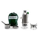 Trekker 20 oz. Stainless Steel Kelly Kettle® Basic Kit (0.6 ltr) Rocket Stove Boils water Ultra Fast with just sticks/twigs. For Camping, Fishing, Scouts, Hunting, Emergencies, Hurricanes, Tornados