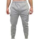 NIKE Men's M Nsw Club Pant Cargo Bb Sport Trousers, Dk Grey Heather/Matte Silver/(White), L UK