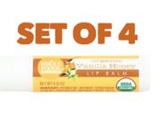 USDA Organic Lip Balm, Vanilla & Honey 4PK 0.15 oz Each By Whole Foods! New/Seal