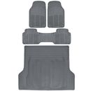All Gray Automotive Floor Mats w/ Cargo Trunk Liner, Heavy Duty All Weather Set