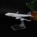 ARTVARKO Air United Aeroplane Airlines Scale Model Die Cast Metal Aircraft Replica Gift for Aviation Enthusiasts Multicolor 16 CM