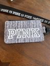 Victoria's Secret Pink GRAPHIC Gray MARL Lanyard LIMITED EDITION ID Holder NWOT