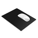 VAYDEER Hard Black Metal Aluminum Mouse Pad Mat,Smooth Magic Ultra Thin Double Side Mouse Mat Waterproof Fast Accurate Control for Gaming Working and Office (Small 9.05X7.08 Inch)