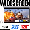 120 inch 16 by 9 WIDE SCREEN ELECTRIC MOTORISED TV DVD PROJECTOR CINEMA SCREEN