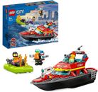 LEGO City Fire Rescue Boat 60373 Building Toy Set for Kids Aged 5+; Includes a F