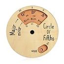 KUIING Wooden Melody Chord Tool, 4.9 Inches-Small Style Circle of Fifths Wheel, Guitar Chords Tool Accessories, Guitar Learning Tool for Guitar Bass Piano Violin Musicians Songwriters (brown_color)