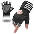 Gym Gloves Weight Lifting Gloves, Breathable Fitness Gloves, Anti Slip Palm Protection, Half Finger Exercise Glove, Training Workout Gloves for Men&Women, Cycling, Cross Fit, Hanging, Pulls up