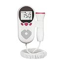 Sahyog Wellness Fetal Doppler with Built-in Speaker for Fetal Heart Rate Monitor for Home and Clinic (White & Pink)