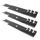 Ecreban GY20852 Mower Blades Fit for John Deere 48" Deck, GX21784 Gator Mulching Blades Compatible with John Deere 48in Lawn Tractor D140 D150 D160 D155, Replace for GX21786 AM141035, 3 Pack