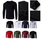 Men's Plain Blank Premium heavy Cotton T-shirt Basic Tee Long Sleeve New AU