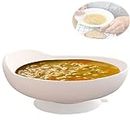 Scooper Bowl with Suction Cup Base, Eating Aid Assistant for Scooping Food, Dining Assistive Food Guard for Disabled, Elderly, Handicapped, 1pcs