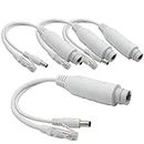 ANVISION 4-Pack Active 48V to 12V Waterproof PoE Splitter, IEEE 802.3af Compliant 10/100Mbps for IP Camera AP Voip Phone and More, White