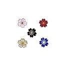5 Pieces Cute Sakura Brooch, Cherry Blossom Pin Flower Brooch Coat Collar Badge Clothing Bag Accessory for Women Men Girls Boys