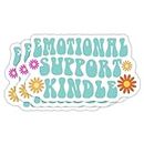 (3PCS) Emotional Support Kindle Sticker E-Reader Bookish Book Lover Kindle Blue Die-Cut Waterproof Vinyl Stickers for Phone Case Water Bottle Tumbler Cars Hard Hat Book Gift for Girl Women (3 Inches)