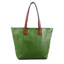 AOSSTA Womens Tote Bag Designer Handbag Daily Ladies Shoulder Bags Lightweight Shopper Bags (Green)