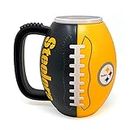 Party Animal NFL Pittsburgh Steelers 3D Plastic Football Mug, Team Color, 23 ounces