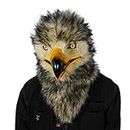 ifkoo Realistic Mouth Mover Eagle Mask Moving Mouth Fursuit Head Owl Mask (Eagle) Grey
