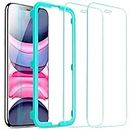 ESR Tempered-Glass for iPhone 11 Screen Protector/iPhone XR Screen Protector [2 Pack][Easy Installation Frame][Case Friendly], Premium Tempered Glass Screen Protector for iPhone 11/iPhone XR
