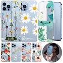 Case For iPhone 15 Plus 14 13 11 12 XR 8 Flower Pritned Personalised Phone Cover