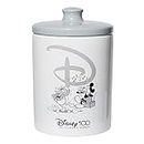 Enesco Disney Ceramics 100th Anniversary Mickey and Donald Celebration Treat Jar Canister, 7.25 Inch, Multicolor