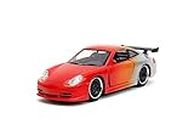 Pink Slips 1:32 Porsche 911 GT3RS Die-Cast Car, Toys for Kids and Adults (Primer Red/Orange/Silver)