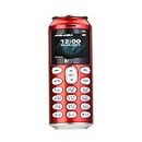 MTR COLA(RED) Can Shape Feature Mobile Phone Dual Sim Support with Bluetooth Dialer (1.0 INCH Display,800 MAH Battery,Dual SIM,Camera,Torch)