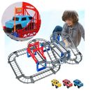 Electric Assembled Race Rail Track Interactive Construction Car For Kids Z0D3