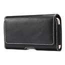 DFV mobile - Holster Horizontal Leather with Belt Loop para Samsung Galaxy A21s (2020) - Black