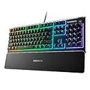 SteelSeries Apex 3 - Gaming Keyboard - 10-Zone RGB Lighting - Premium Magnetic Wrist Rest - Nordic QWERTY Layout