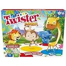 Hasbro Gaming Twister Junior Game, Animal Adventure 2-Sided Mat, 2 Games in 1, Party Game for Kids Ages 3 and Up, Indoor Game for 2-4 Players