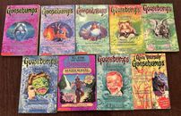 R.L. Lote de 9 libros Stine Goosebumps vintage para niños terror década de 1990 usados