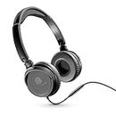 Music Sound | Bügelkopfhörer mit Kabel Over Ear Basic | On-Ear-Kopfhörer Faltbarer Kopfbügel mit 1,2 m Anti-Tangle-Kabel und integriertem Mikrofon - 3,5-mm-Klinkenanschluss – Farbe Schwarz