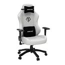 Anda Seat Phantom 3 White Leather Gaming Chair - Large Premium Ergonomic Gamer Chair for Adults & Teens, Video Game Chairs, Memory Foam Neck Pillow & Lumbar Back Support - Office Computer Desk Chair