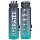 Sahara Sailor Trinkflasche, Sport Trinkflasche, [BPA-frei Tritan] 1L Auslaufsicher Sport Wasserflasche, Sportflasche für Fahrrad, Camping, Yoga, Gym. von Gohippos (1 Flasche)