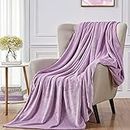 Walensee Fleece Blanket Plush Throw Fuzzy Lightweight (XL-Twin Size 66x90 Lilac) Super Soft Microfiber Flannel Blankets for Couch, Bed, Sofa Ultra Luxurious Warm and Cozy for All Seasons