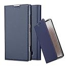 Cadorabo Book Case Compatible with Nokia Lumia 520 in Classy Dark Blue - with Magnetic Closure, Stand Function and Card Slot - Wallet Etui Cover Pouch PU Leather Flip
