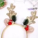 Christmas Antler Sequin Hair Bands with Bells